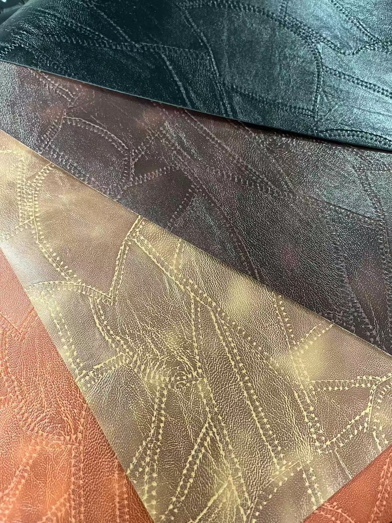 Embossed Pvc Coated Polyester Fabric Waterproof Faux Recyclable