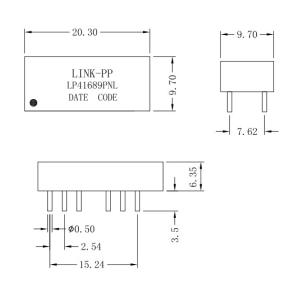 H16105DF | LP41689PNL Ethernet Isolation Transformer 10 BASE T Filter PTH module