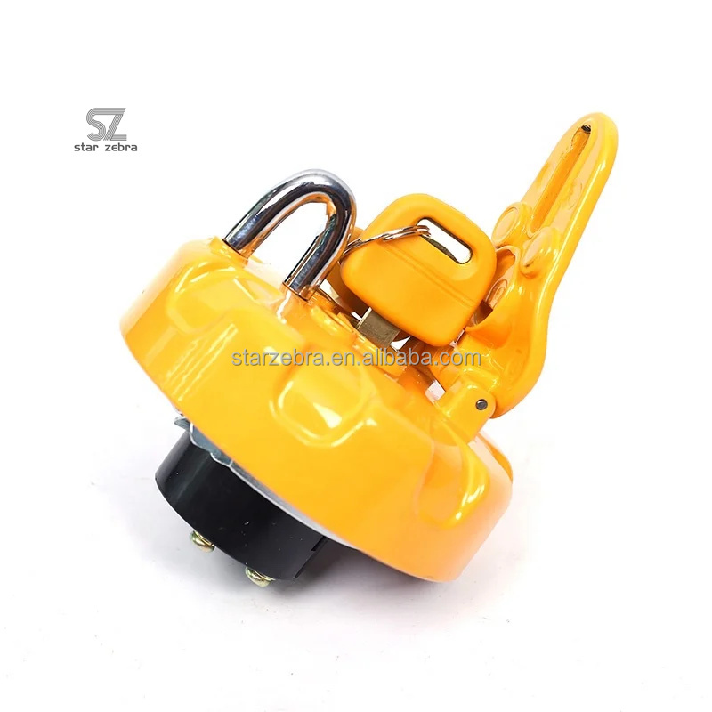 SH200 Anti-theft Fuel Cap Diesel Fuel Tank Cover for Yellow Excavator Sumitomo Excavator Yellow Sumitomo Engine Parts