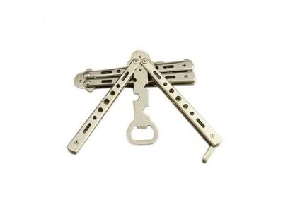 Practise Butterfly Knife Bottle Opener,Promotion gift, stainless steel bartender