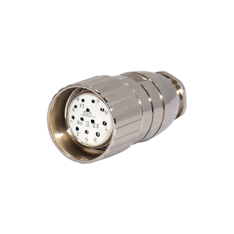 Shielded IP67 Panel Mount Connector , M23 12 Pin Female Connector Assembly To Male