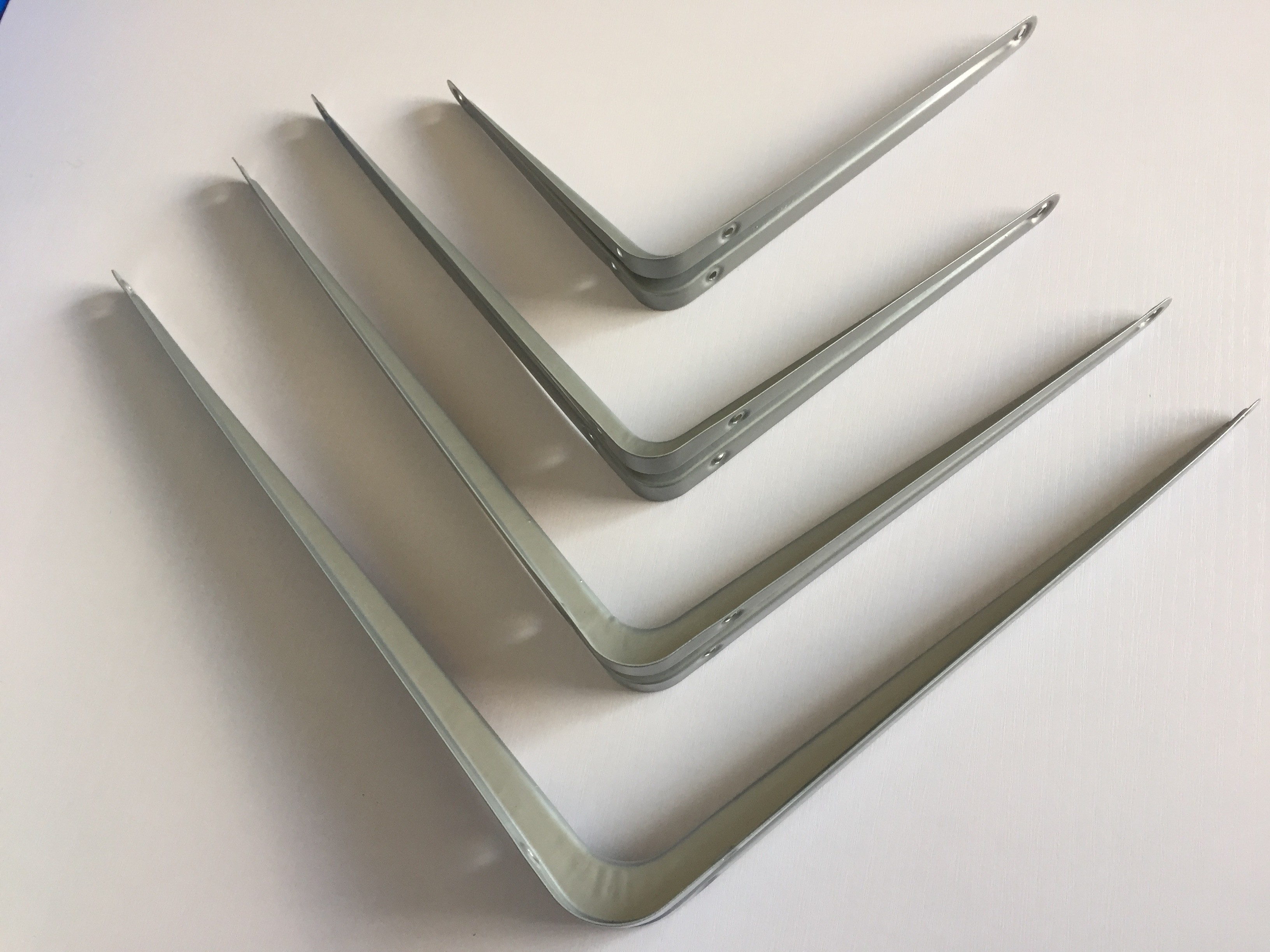 Grey Color Corner Shelf Bracket , Metal Angle Brackets OEM Available