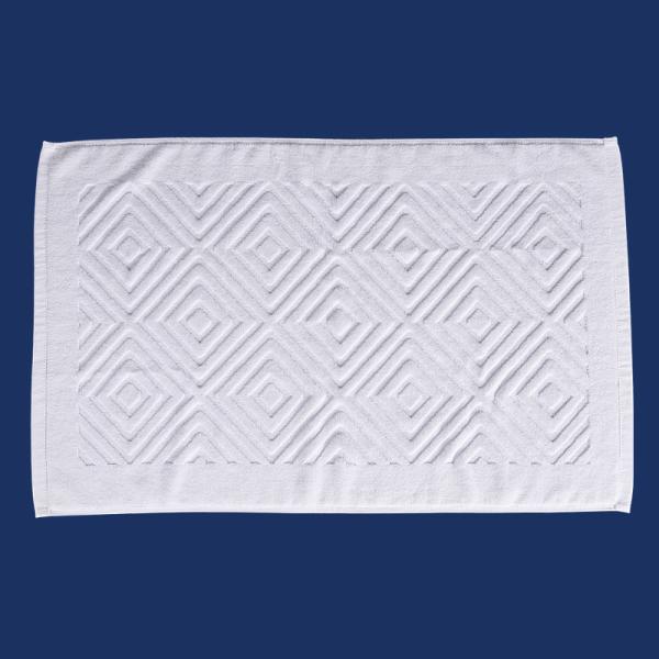 Luxury Hotel Quality Bath Mats Dobby White 100% Cotton Bath Mat Hotel Linen Eco