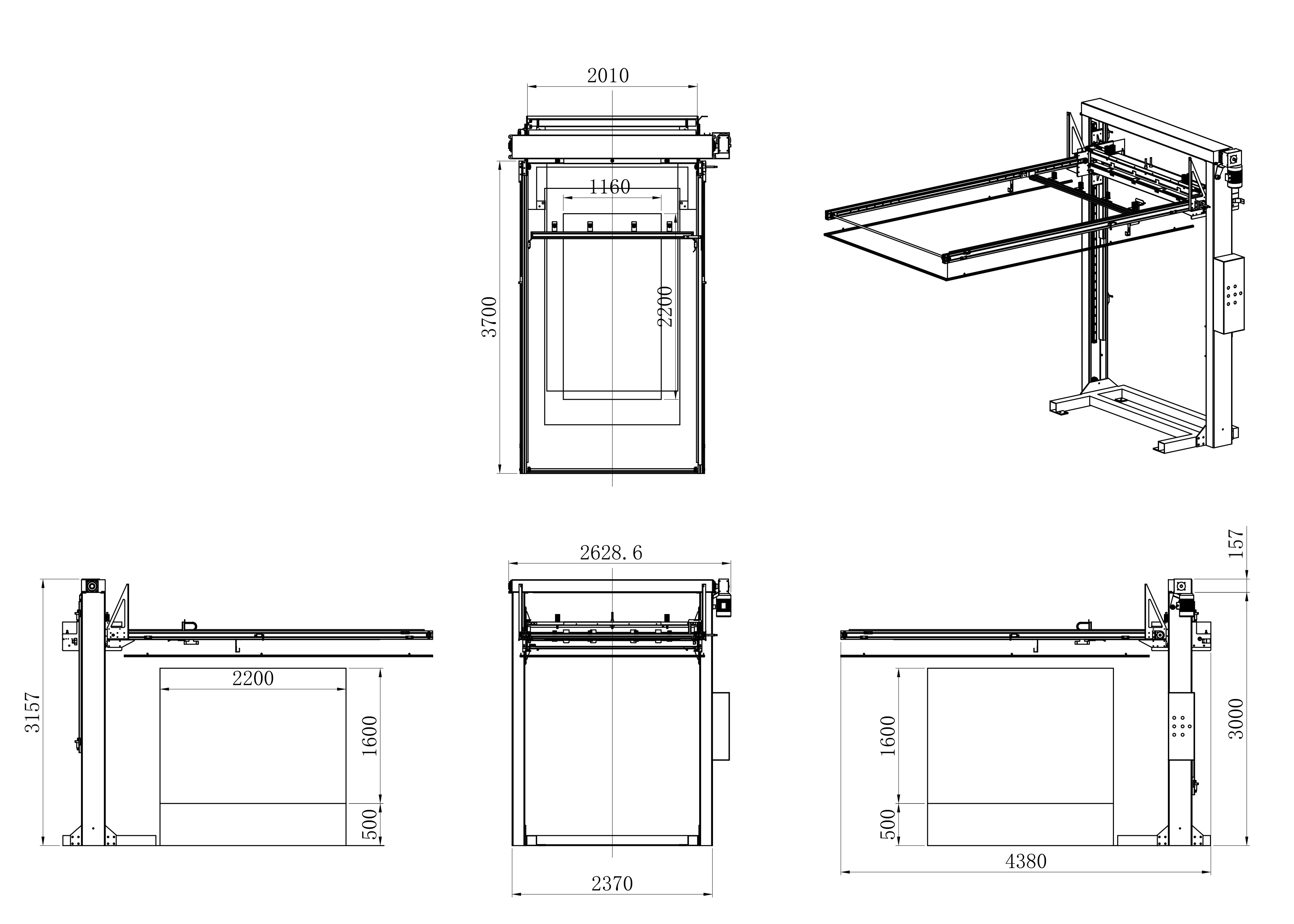 Electric And Pneumatic Top Sheet Dispenser With Auto Height Sensing Device