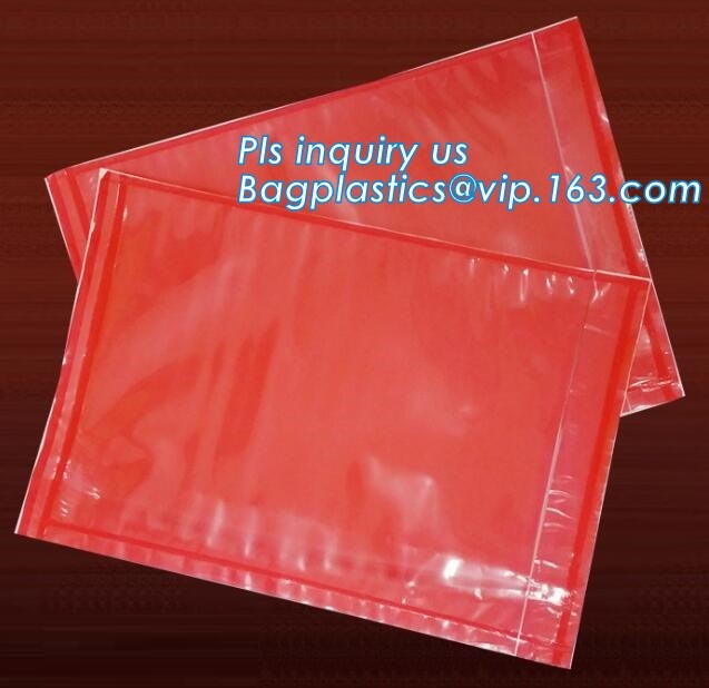 PP film 178*140mm invoice enclosed packing list envelopes, DHL Shipping pockets for waybill, A4 size plastic packing lis