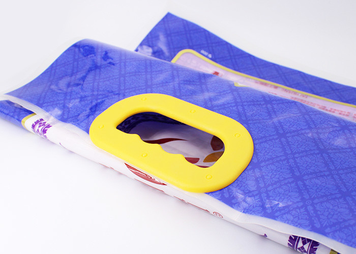 Laminated Kraft Or Plastic Shopping Bag Handles Snap Clip On Type For Rice / Flour