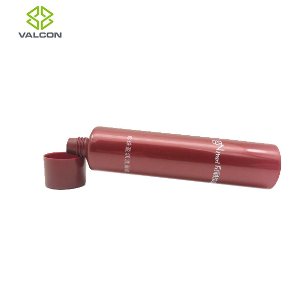 Customized Lotion Tube Packaging , 130 ML Toothpaste Packaging Tube Red Cap