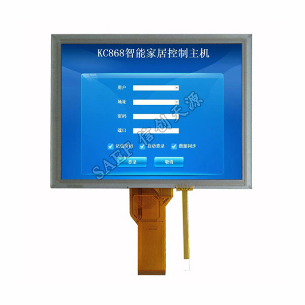 8 inch TFT-LCD for Embedded Systems and Industrial Devices, TFT LCD Display 8" 800x600 RGB 50 Pin with Resistive Touch