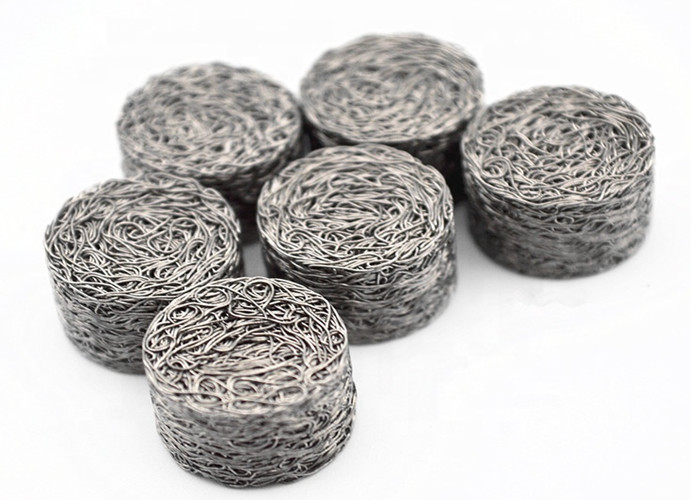 20micron Titanium Stainless Steel Knitted Wire Mesh Gas Liquid Filter Mesh