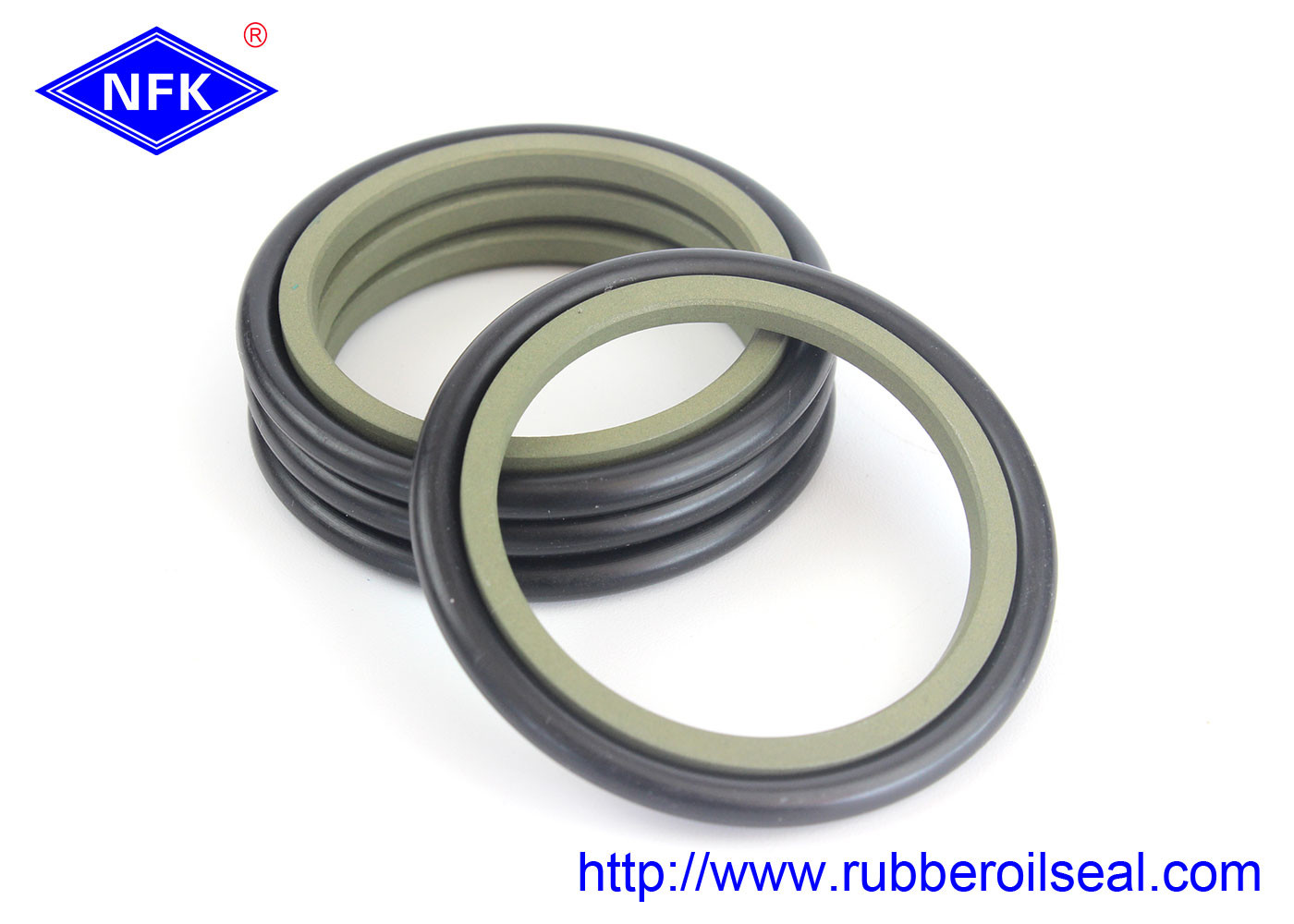 NBR PTFE Buffer Hydraulic Rod Seals , High Pressure Hydraulic Seals GS5059-V6 HBTS