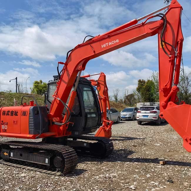 Used Original Excavator HItachi ZX80 Compact Crawl Excavator 0.28m3 Bucket Capacity