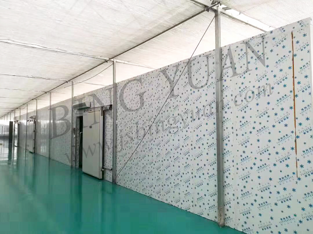 220V 75mm Solar Power Containerized Cold Room , Cold Room For Fish Storage