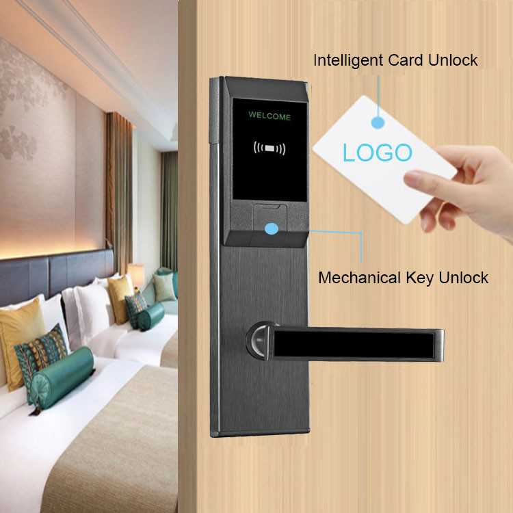 MF1 Keyless Door Lock Wireless T557 Handle Free Management Software