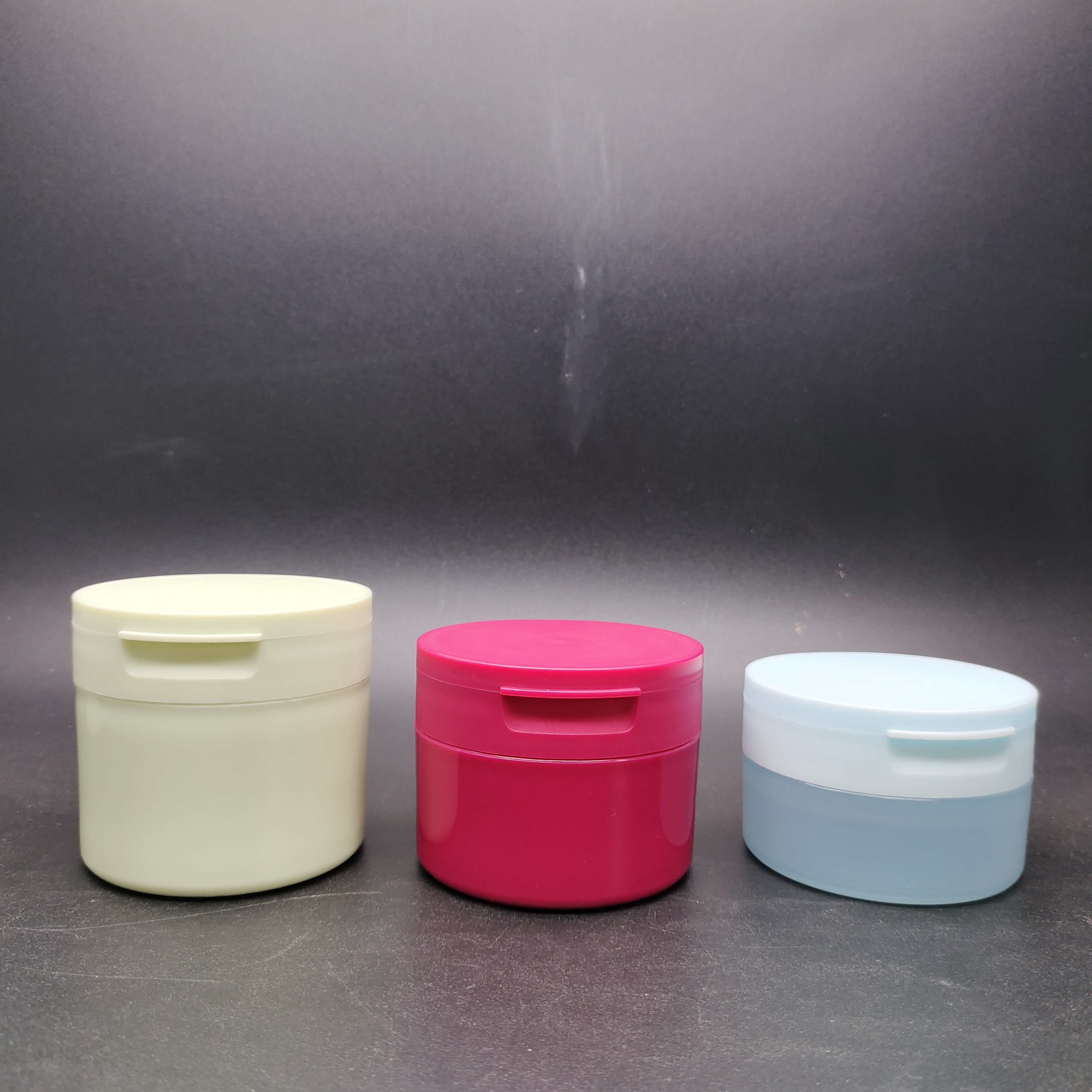 80g 100g 120g Flip Top Lid Cosmetic Jars Made of PP Material Suitable for Skincare Packaging