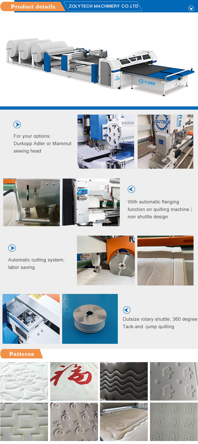Heavy Duty 2400mm Mattress Manufacturing Equipment 70-200m/h
