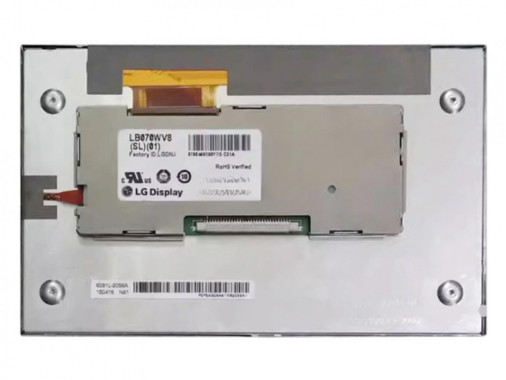 LB070WV8-SL01 LG DISPLAY 7" 800(RGB)×480, WVGA 133PPI ，450 cd/m² INDUSTRIAL LCD DISPLAY