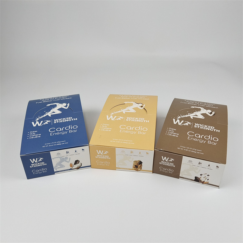 Custom Cardboard Display Paper Box Packaging with Logo Retail Energy Bar Display Box