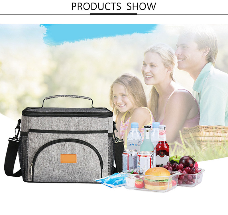 Waterproof Oxford Fabric Lunch Box Insulated Shoulder Cooler Bag
