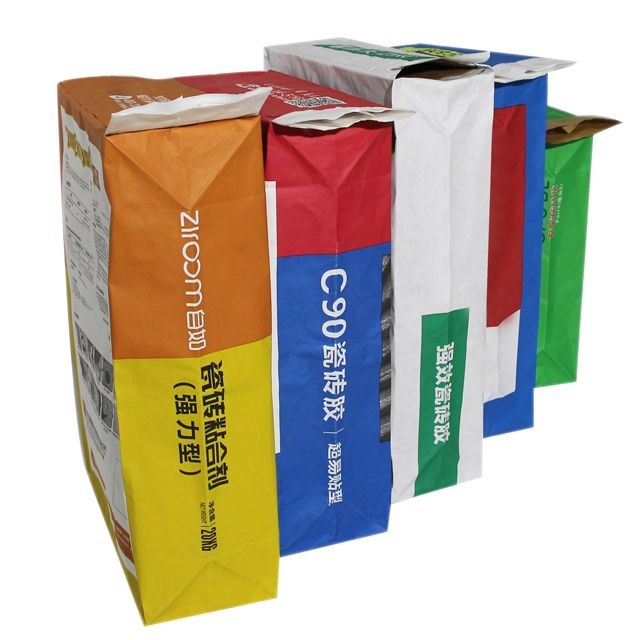 50kg 20KG 25KG 3 Layers 2 Ply Pasted Valve Multiwall Paper Bags Industrial