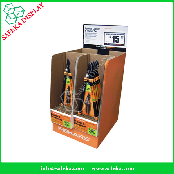 Point of purchase Customized printed Promotion Rack Cardboard advertising half pallet dump bin display for scissors