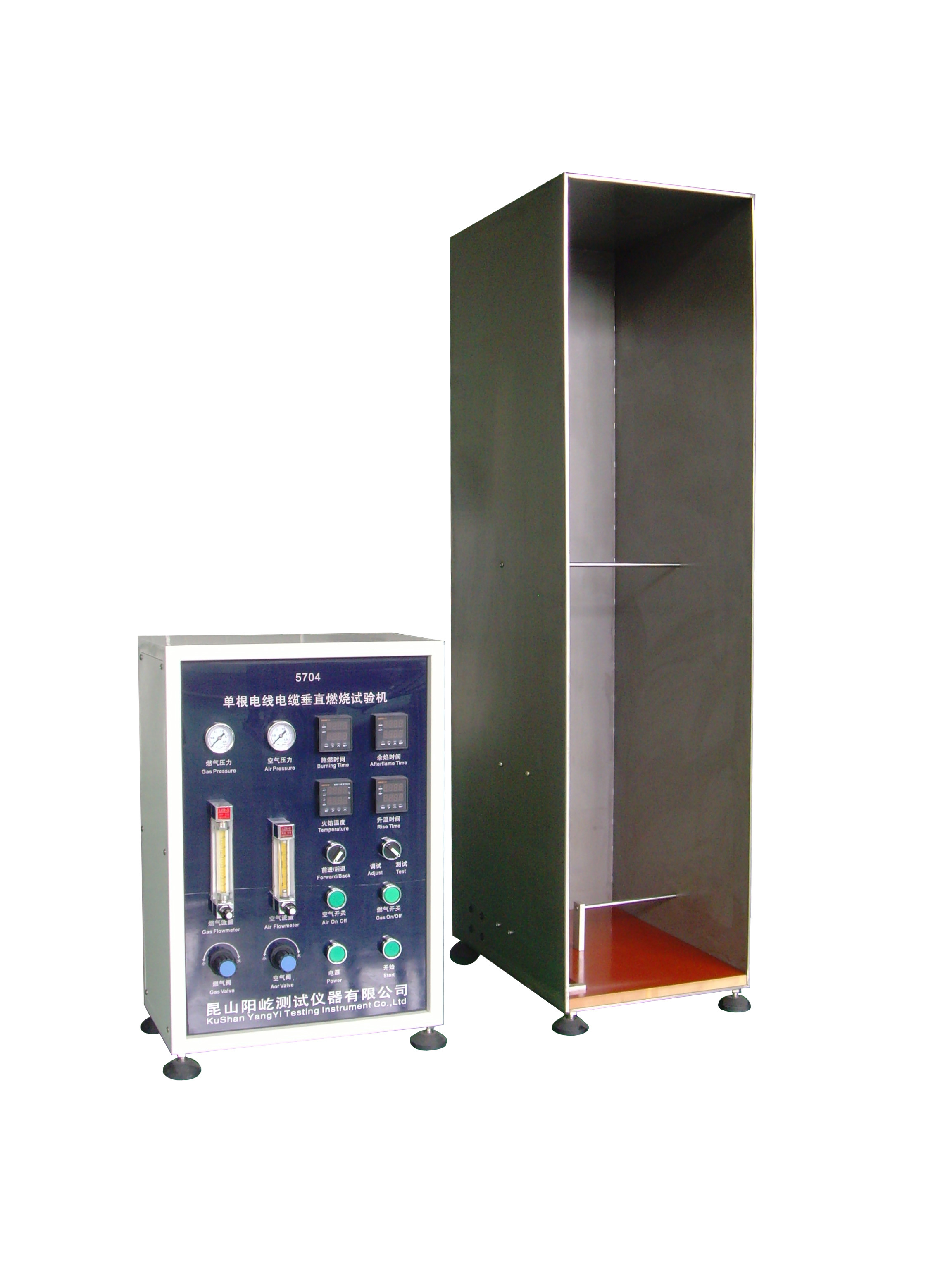 Wire Flame Test Chamber , Standard GB18380.11.12 Flame Resistance Test 1-10l/min Air flow