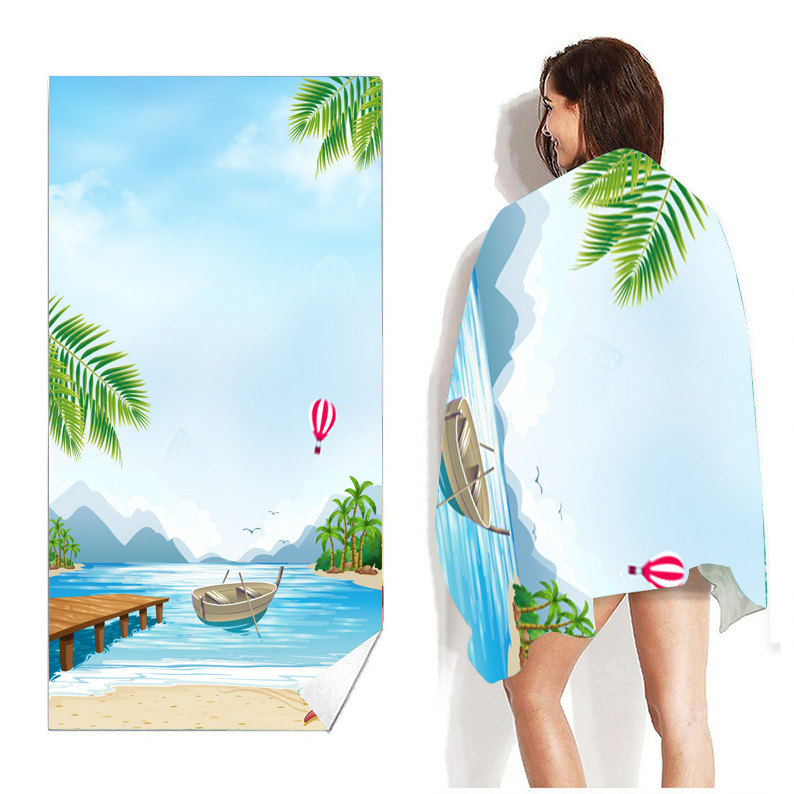 Customizable Cartoon Printing Beach Towel and Soft Lady Design Ideal for Everyday