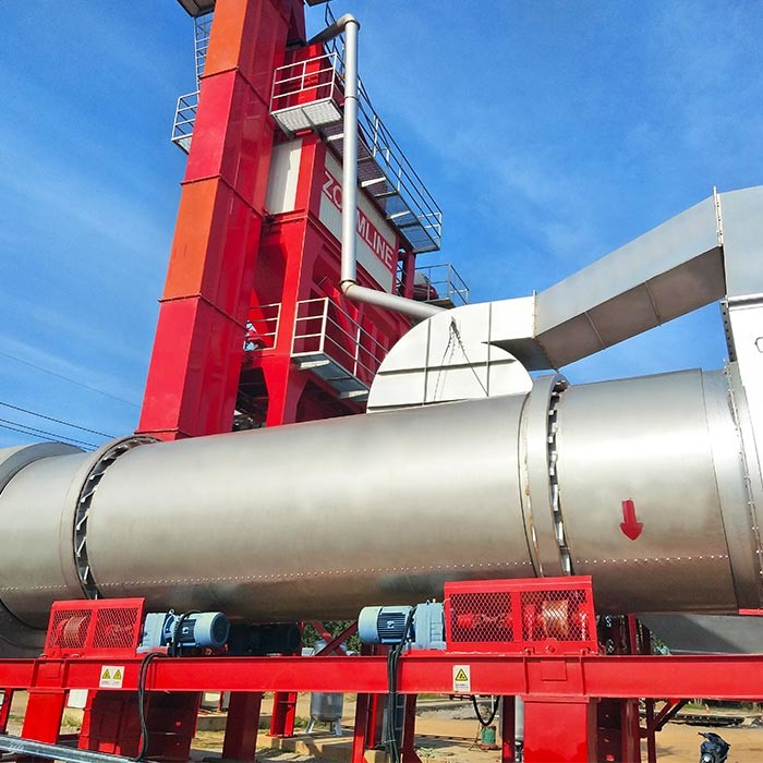 asphalt Aggregate Dehydration 80t/H Drum Drying System