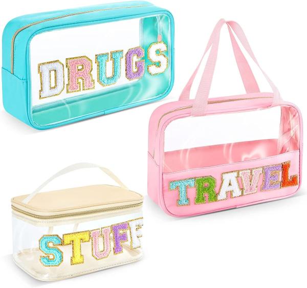 Clear Makeup Bags Makeup Bag Transparent Patch Bag PVC Waterproof Portable