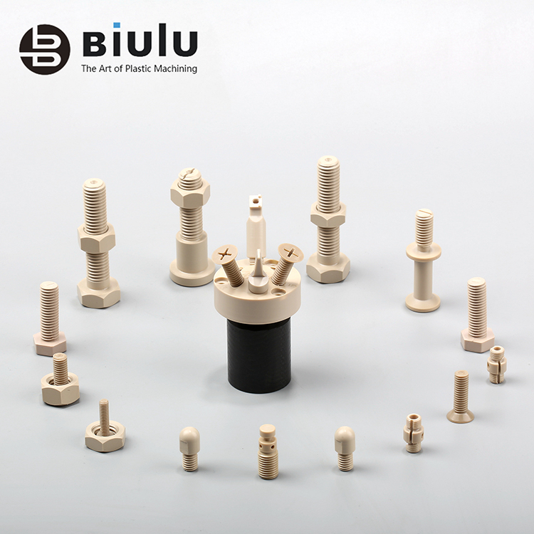PEEK Screw Precision Plastic Machining , Cnc Turning Prototype Cnc Machining