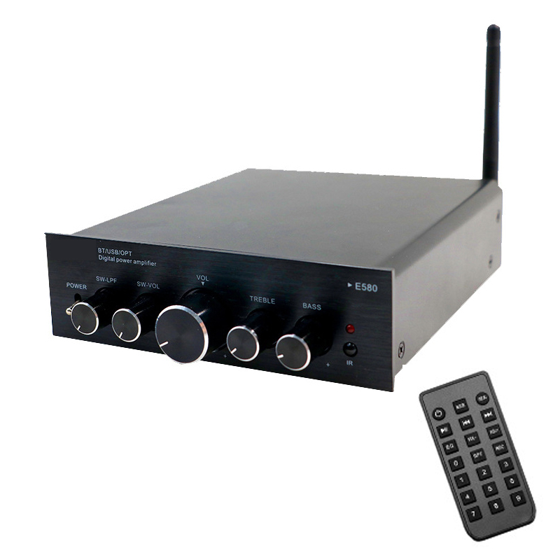 2*100W 2.1 Channel Digital Audio HIFI Desktop Digital Amplifier Subwoofer Sound Power Amplifier for Home Audio