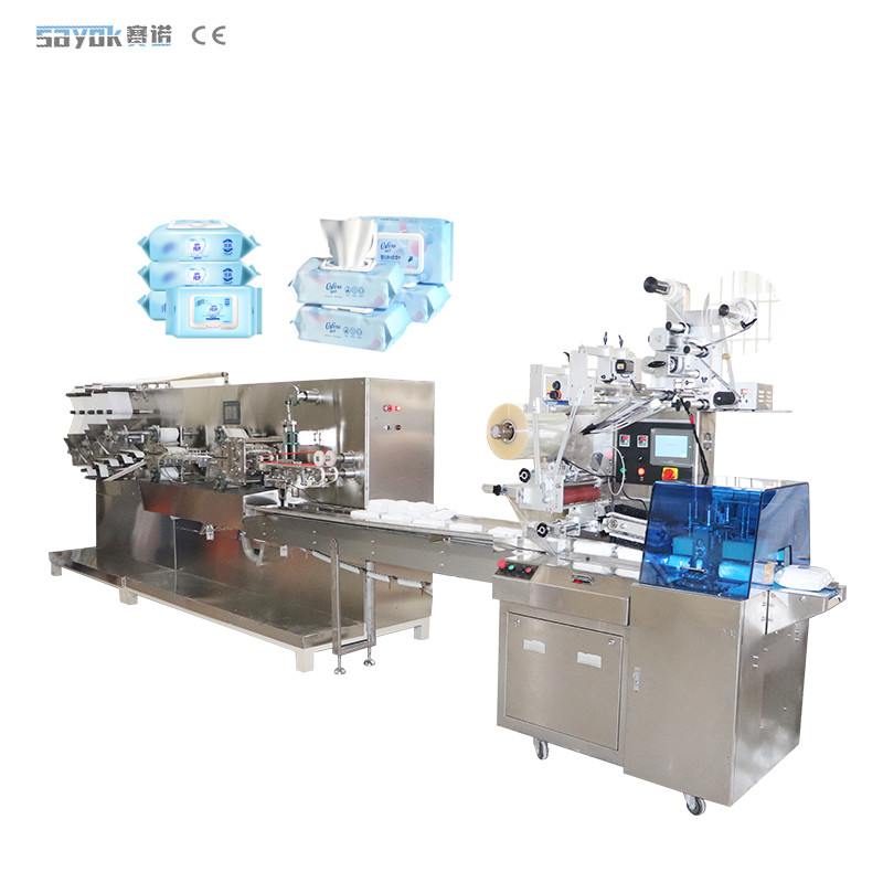 High Speed Baby Wet Wipe Making Machine 30-120 Pcs Pack Dose Control Liquid Filling System
