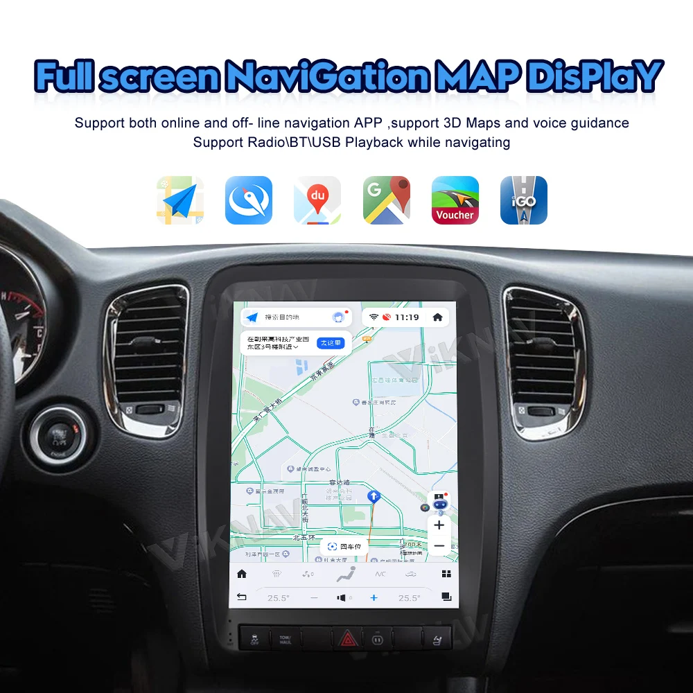 Touch Screen Car Radio For Dodge Durango 2011-2013 Android Auto Carplay GPS Navigation Multimedia Stereo Player