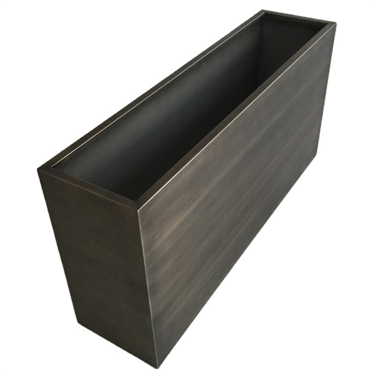 Handmade metal crafts longwy style flower pot planter box
