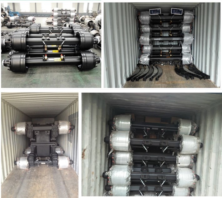 Heavy Duty Semi Trailer Axles 1840mm Semi Trailer Lift Axle Fuwa 13T ODM