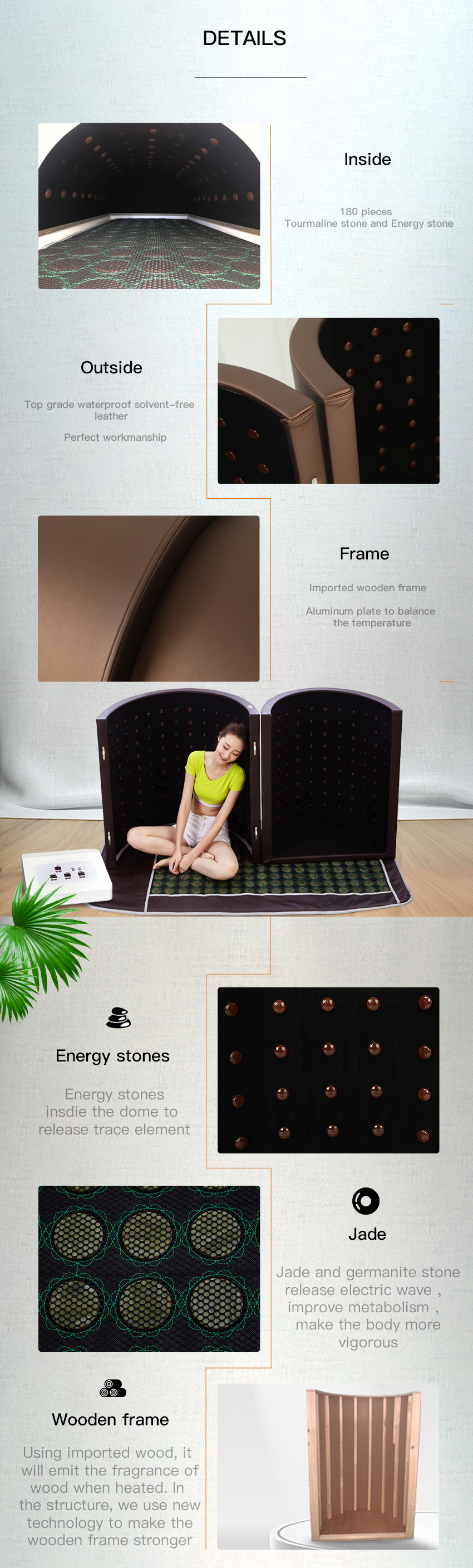 White Far Infrared Sauna Dome 30mins Or 45mins Infrared Spa Capsule