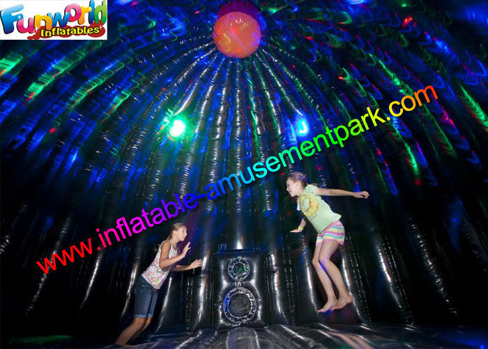 Music Inflatable Disco Dome Bouncy Castles Customized For Dancing