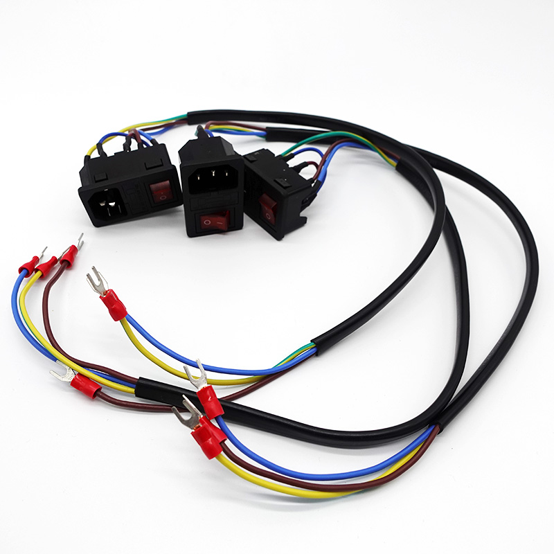 Electronic Devices Male Female Electrical Plug with Switch Wire Harness from Manufactory