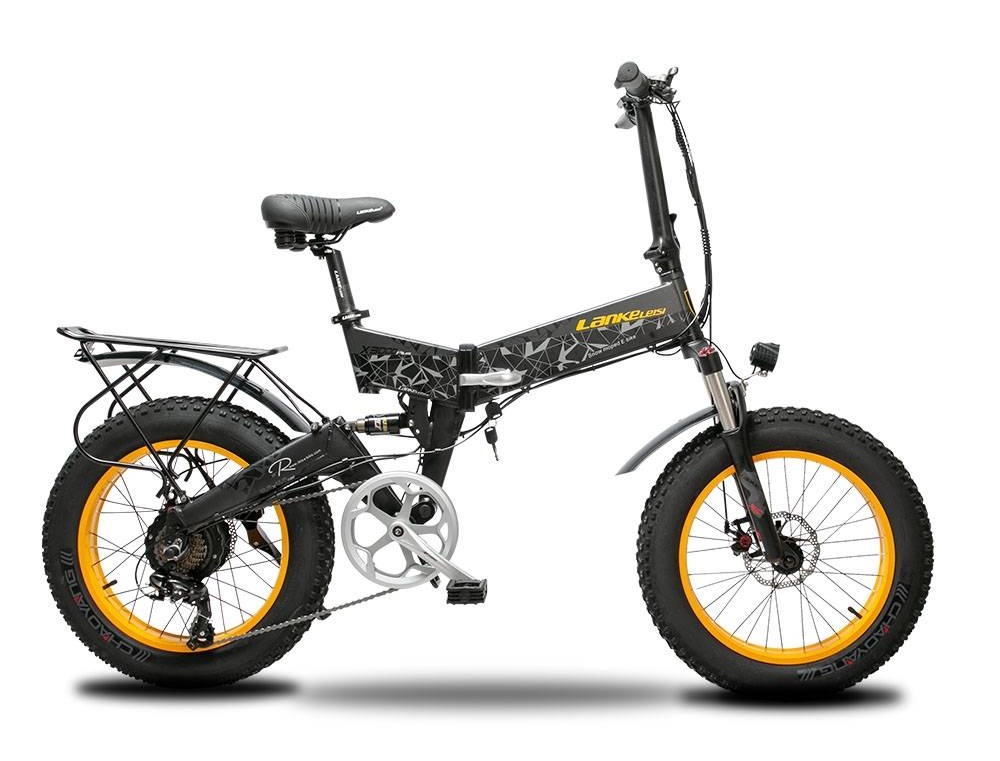 1000W 20 Inch Fat Tire Folding Electric Bike , ODM Electric Folding Bike 20 Inch