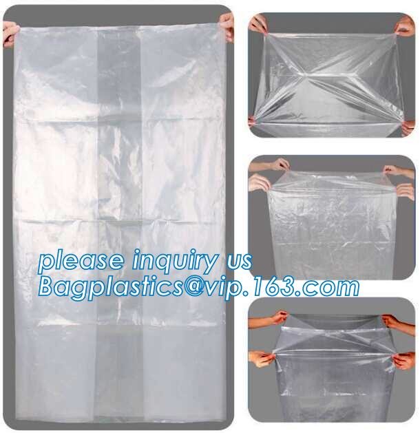Square Bottom 4mil Clear Pallet Cover, square bottom bag on roll pallet cover bag, Polyester Pallet Cover Bags, Pallet T