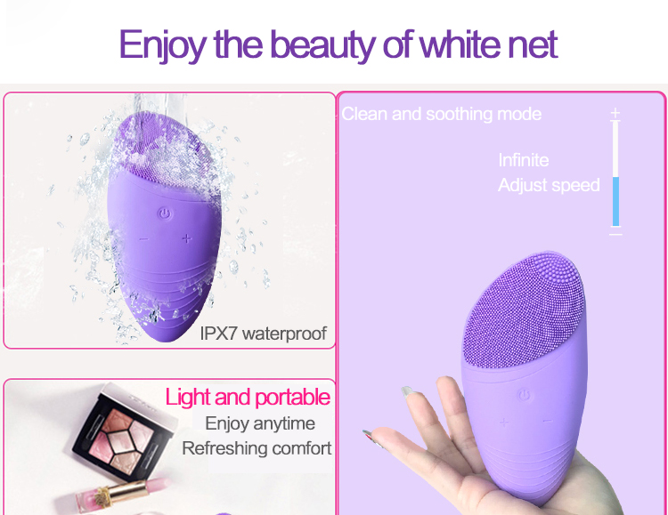 Silicon Sonic Electronic Facial Cleansing Brush 75 G Face Brush Cleaner