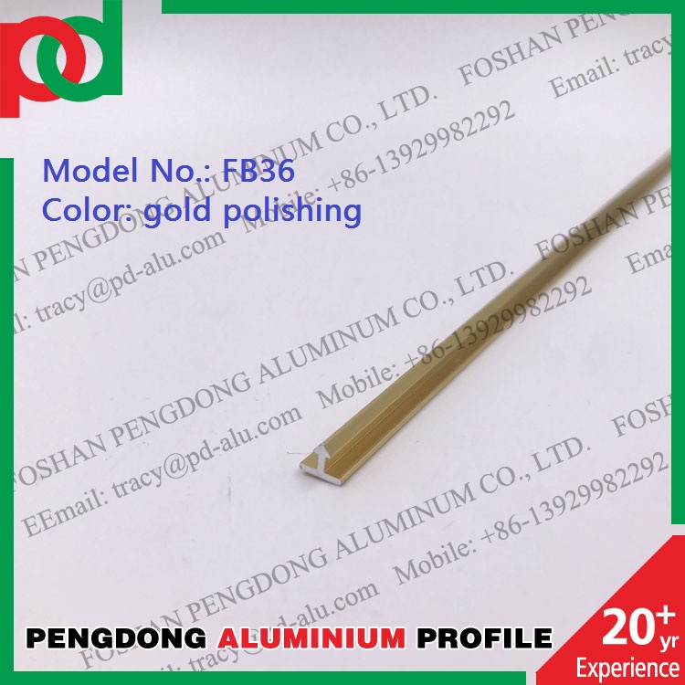 6063 Series T Shape Aluminium Trim Profiles For Cabinet And Floor