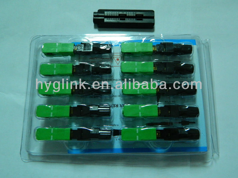 Green APC Simplex FO Fast E2000 Sc Optical Connector