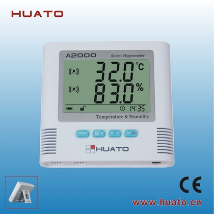 Multi Function Digital Thermometer Hygrometer With Sound / Light Alarming Function