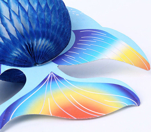 Small fresh element color paper sculpture, small goldfish pattern, paper flowers custom paper crafts