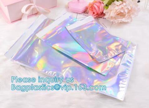 Bagease Holographic Shinny Mylar bags Eyelash Kit Cosmetic Packaging Bag self
