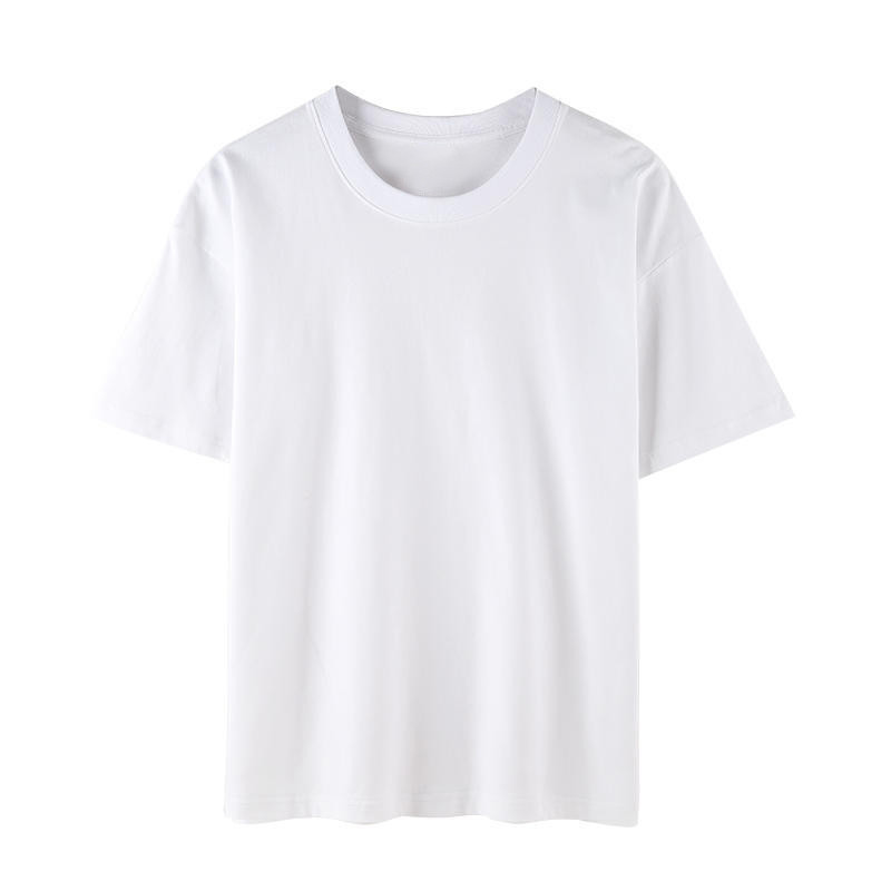 240 G Fashion Short Sleeve Round Collar Large Size Cotton T-Shirt
