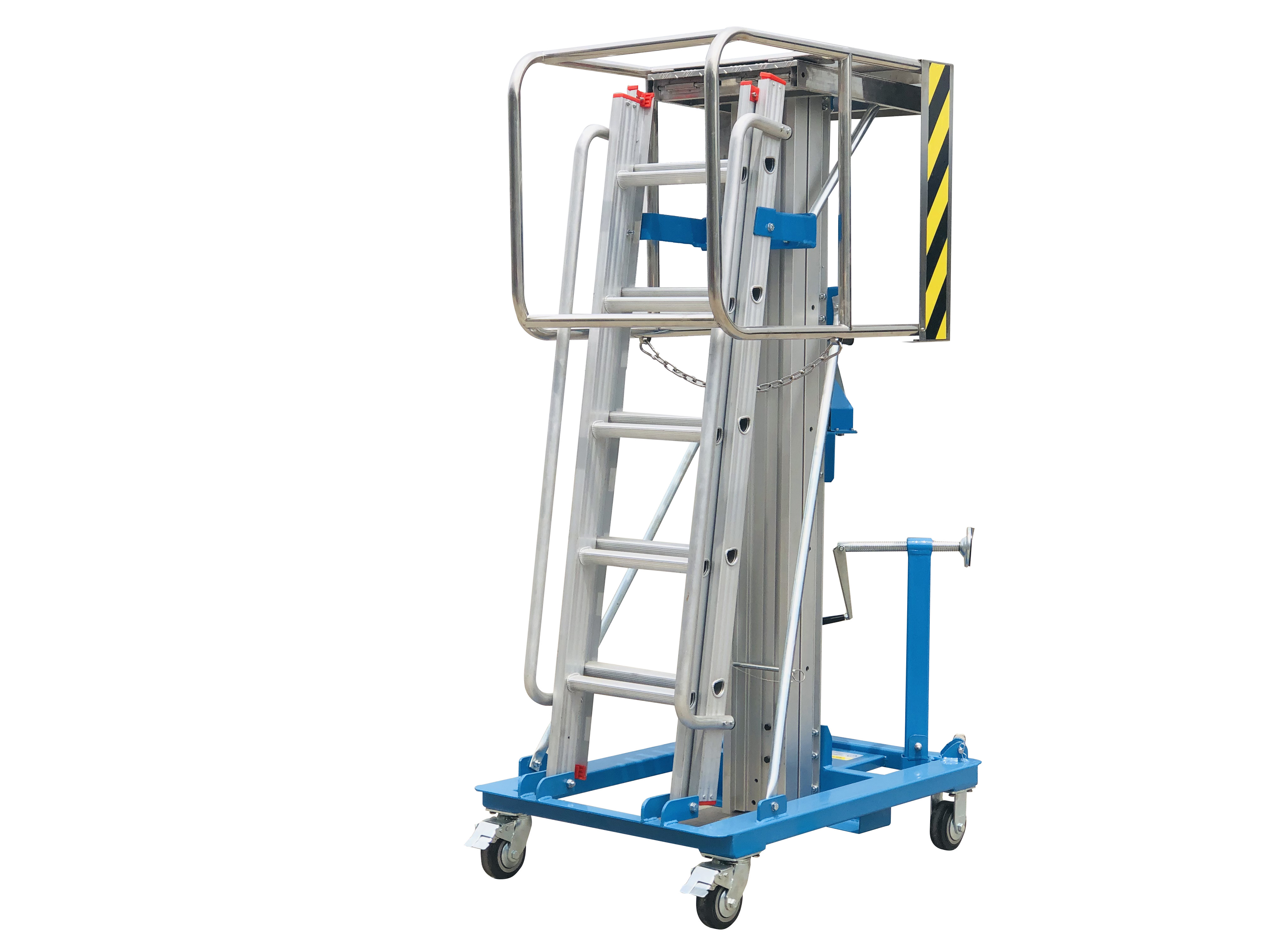 4.6m Platform Height 125kg Load Capacity Manual Winch Elevating Work Platform