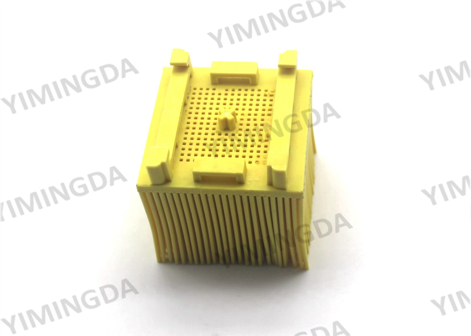 Nylon Square Foot Brush Yellow Color Auto Cutter Bristle 50 * 50 *43mm For Orox