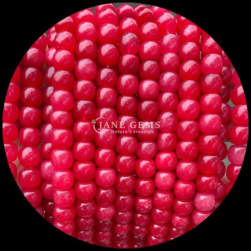Gems Bead Rose Quartz Ice Green Jade Natural Crystal Gemstone Apple Shape Loose Bead Strands for Jewelry Making