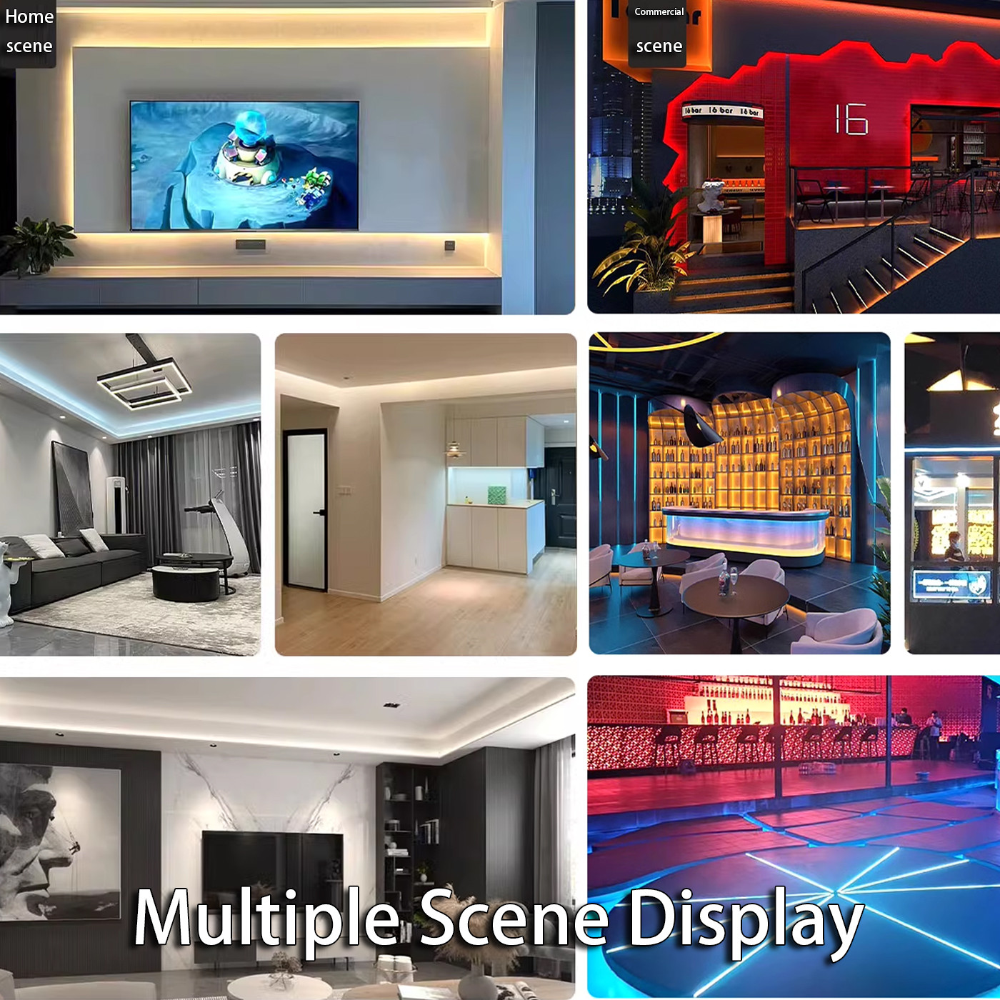 LED Light Strip Colorful Color Change Living Room Ceiling Home Smart Atmosphere Light Neon Waterproof RGB Light Strip